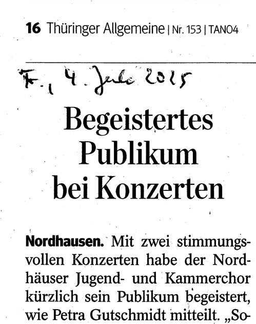 Leserbrief Thüringer Allgemeine 2025